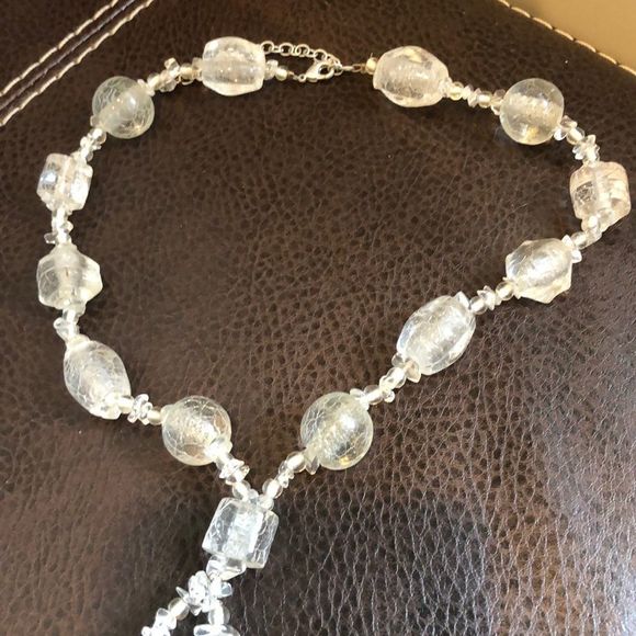 Real Glass Adjustable necklace clear glass - Picture 10 of 10